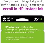 HP 951XL Magenta High-yield Ink Cartridge | Works with HP OfficeJet 8600, HP OfficeJet Pro 251dw, 276dw, 8100, 8610, 8620, 8630 Series | Eligible for Instant Ink | CN047AN - Image 3